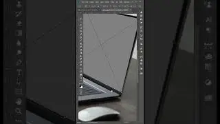 Mockup laptop screen just a click  in Photoshop. PSD #Shorts