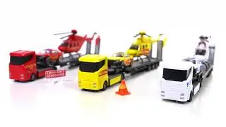 Перевозчик с машиной и вертолетом Teamsterz / Teamsterz Emergency Heli Transporter LQ
