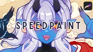 ONI ☁️👹💛| procreate speedpaint