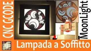 How to create a ceiling lamp with Inkscape and JScut Gcode and construction - MoonLight