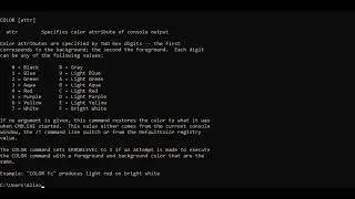 How to change color in CMD