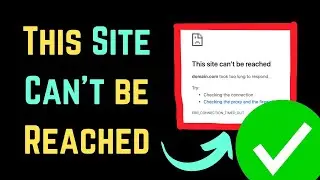 Fix  This Site Can't be Reached  [English]