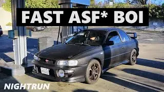 FIRST MOUNTAIN RUNS ( Touge ) in my GC8 2.5rs coupe | NIGHTRUN