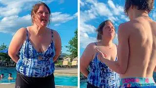 Karen Fights Kid at Pool Then Calls Police..