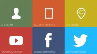 Windows 8 Metro UI Video Intro with Colorful Flat Icons