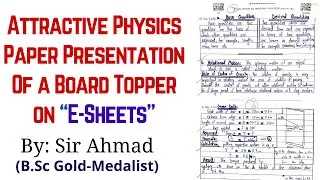 Attractive paper presentation on e sheet | Physics