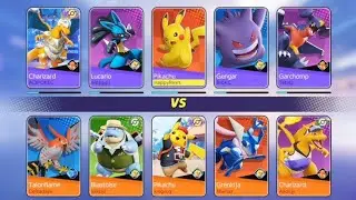 Pikachu Bersama Charizard, Lucario, Gengar Dan Garchomp | Pokemon Unite