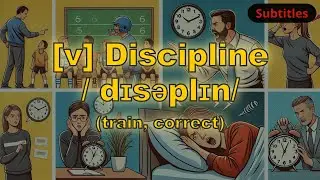 [v] Discipline meaning (train, correct) with 5 examples