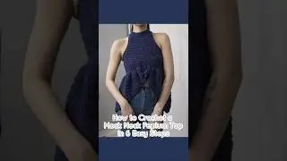 How to Crochet a Mock Neck Peplum Top in 6 Easy Steps #crochet  #crochetpattern #crochettutorial