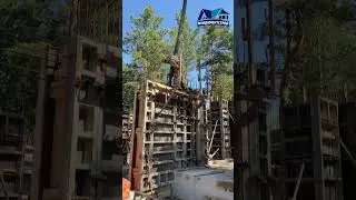 Заливка стен дома