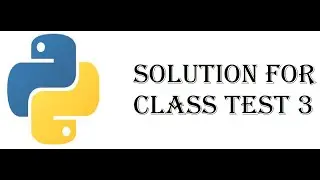 Solution of Class Test 3