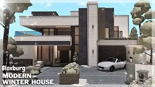 BLOXBURG: Winter Modern House Speedbuild | Roblox House Build