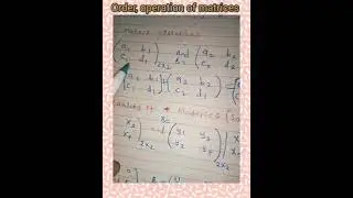 Operations of a matrix