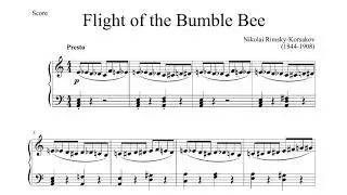 Flight of the Bumblebee - Easy Piano Sheet Rimsky Korsakov