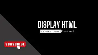 how to display html codes on ASPNET Core