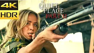 A Quiet Place Part II 2021 - Monster Alien Attack & Bear trap Scene Run!