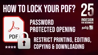 How to Lock your PDF? Password Protected  | InDesign for Beginners - 25  