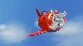 Flying Cartoon Plane animation in Blender 2.83