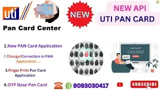UTI PAN CARD NEW API . Finger Print + Otp mobile  New Api Live