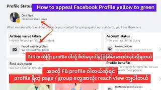 How to appeal Facebook Profile yellow to green