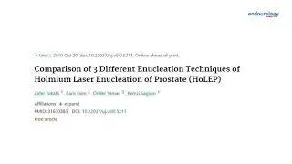 Endourology Academy Holmium laser enucleation of prostate