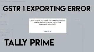 Tally GSTR 1 Exporting Error Fixed | H.F. CONSULTS