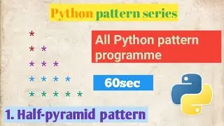 Python pattern programs | Star printing programs in Hindi | python full course | Python Star pattern