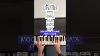 Beethoven - Moonlight Sonata 1st Movement (Easy Piano Tutorial With Letters)