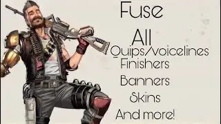 Apex Legends - All Fuse SKINS, VOICELINES/QUIPS, BANNERS And More [PS4 Showcase]