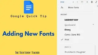 Google Quick Tip: Add New Fonts (Google Docs)