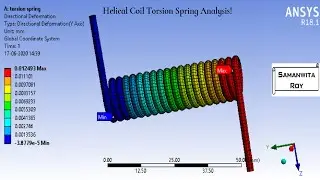 Helical Coil Torsion Spring Analysis I Static Structural I ANSYS Workbench I Basic Tutorials