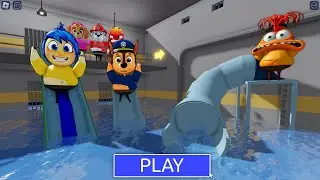 INSIDE OUT 2 & PAW PATROL WATERPARK! PRISON RUN BARRY! #roblox #obby
