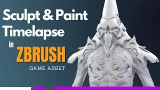 Sculpting an Alien Technician Game Asset - Zbrush Timelapse
