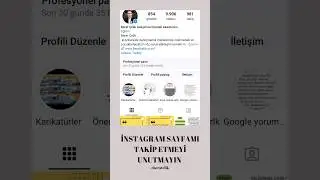 İnstagram sayfamı da takip edebilirsiniz.