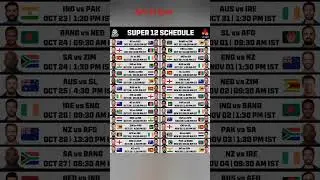 2024 T20 World Cup Schedule 