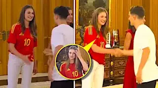 Gavi MEETING The Princess of Spain For the First Time 😍