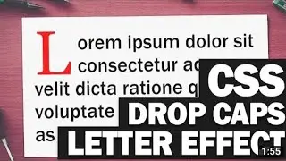 How to Create CSS Drop Cap Effect