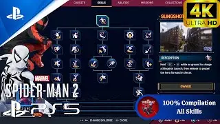 Marvel’s Spider-Man 2 – All Skills | 100% Compilation | PS5 4K60FPS