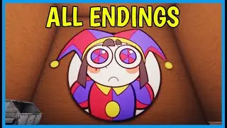 BABYSITTING WITH POMNI ALL ENDINGS and Badges Roblox
