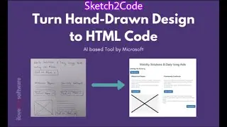 Convert Hand Drawn Sketch to HTML Code || Sketch2Code ||
