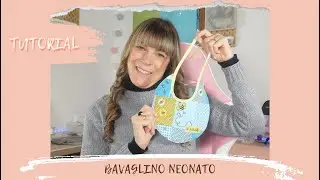 TUTORIAL #78: bavaglino neonato | Newborn bib DIY + CARTAMODELLO GRATUITO