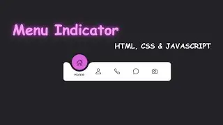 Animated Menu Indicator using HTML, CSS and JavaScript #html #webdesign #programming #menu