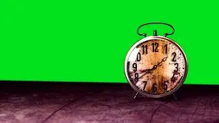 Green Screen Vintage Old Time Clock