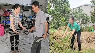 Ut Tran repainted the house and built shelves for Binh to put dishes and chopsticks.