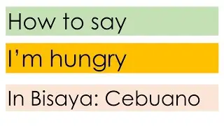 How to say I'm Hungry in Bisaya [Bisaya - English]