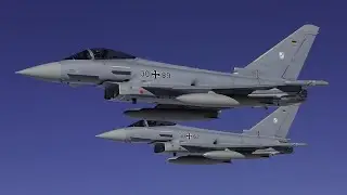 Истребители Eurofighter Typhoon ВВС Германии/Eurofighter Typhoon fighters German Air Force