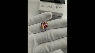 Кольцо и серьги Чародейка с розовым кристаллом Swarovski
