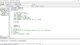 String 01   intro , declare , initialize , input, output of string