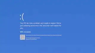 Blue screen of death falls over in spectacular fashion
