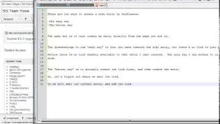 Creating Wiki Entries In Confluence
